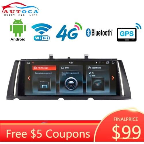 10.2" Screen Android 10 Car Radio Multimedia GPS Player For BMW 7 Series F01 F02 2009-2015 CIC NBT Head Unit Navigation System