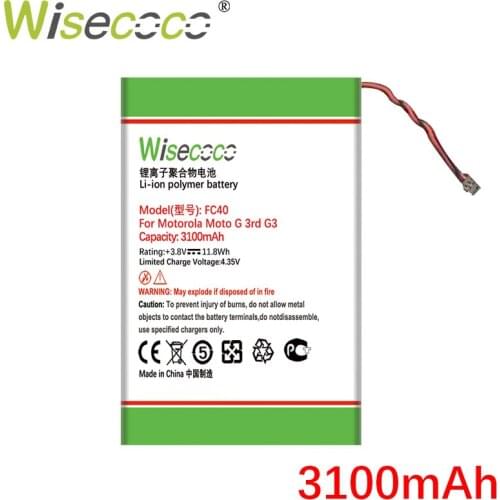 WISECOCO 3100mAh FC40 Battery For Motorola Moto G 3rd G3 XT1540 XT1541 XT1543 XT1544 XT1548 XT1550 XT1557 Phone+Tracking Number