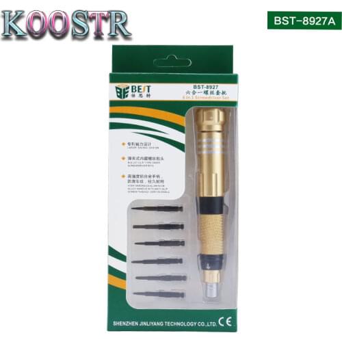 BST-8927A 6 in 1 Precision Magnetic Screwdriver Set Pentalobe Phillips Y Type Screwdrivers For Smart Phone iPhone iWatch Laptop