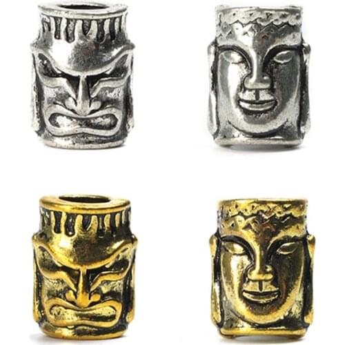 3PC Buddha-demon Double-sided Knife Pendant Lanyards Flashlight Buckle Charms For Paracord Bracelet Accessories Beads