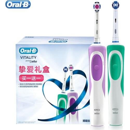 Electric Toothbrush OralB Vitality D12 Rechargeable Automatic Timer Tooth Brush Precision Clean 3D White Replacement Brush Head