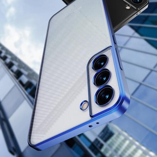 Plating Matte Square Case For Samsung Galaxy S21 Ultra Plus Phone Full Camera Lens Protect Soft Silicone Translucent Covers S 21