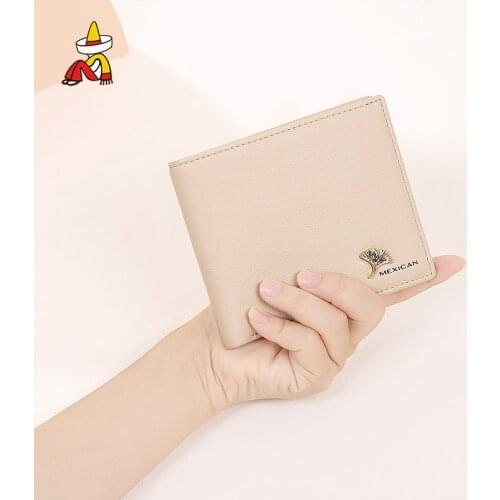 Mexican wallets for women luxury designer Wallets Fashion Ladies Leather Short Unisex Coin Bag Simple For Womens Clutch