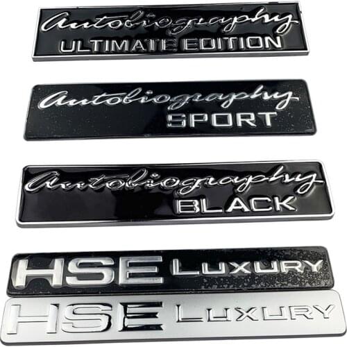For Autobiography Side Trunk Metal Sticker for Land Rover Sport Evoque Defender Discovery 2 4 5 Freelander Range Rover LR3 LR4