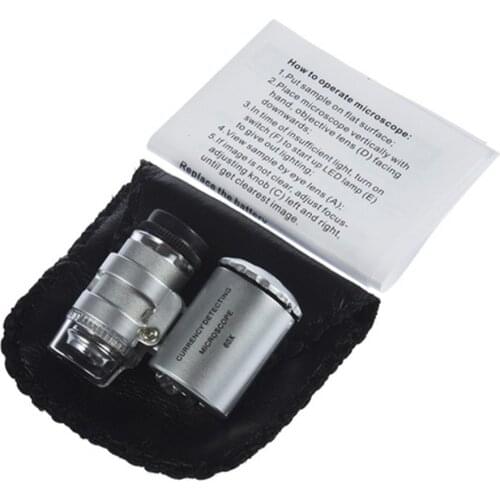Mobile Phone Microscope Magnifier Micro Lens 60X Optical Zoom Telescope LED Lens For iPhone 4G/4S hot sales