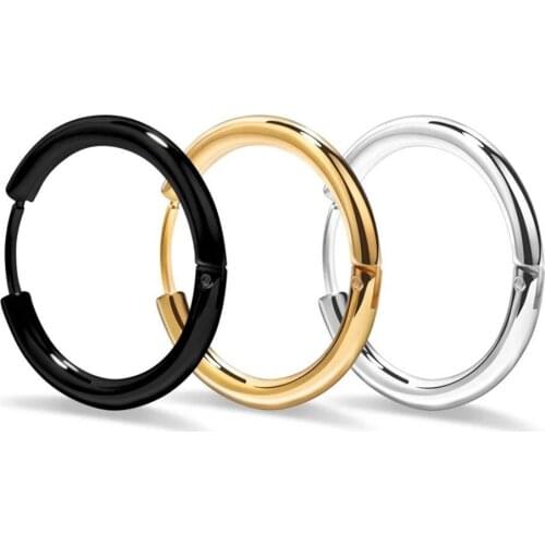 1 Pair Stainless Steel Fashion Punk Unisex Ear Hoop Circle Earrings Jewelry Gift womens jewelry earrings for women