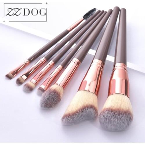 ZZDOG 7/12Pcs Professional Makeup Brushes Set Large Fluffy Powder Foundation Eye Shadow Blending Cosmetic Beauty Tools Kit Hot