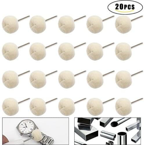 Polishing Wheel Set Mounted Cotton Soft Fine 3/32 Shank Buff Wheels Shank Rotary Tools Accessories Pack of 20 Pieces
