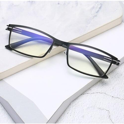 Modern Trend Titanium Alloy Black Luxury Men Full Rim Reading Glasses +0.75 +1 +1.25 +1.5 +1.75 +2 +2.25 +2.5 +2.75 +3 to +4