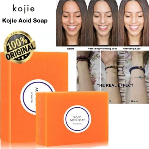 Kojic Acid Skin Whitening Soap Dark Black Skin Lightening Black Soap Kojic Acid Glycerin Brighten Face Body Skin Bleaching Soap