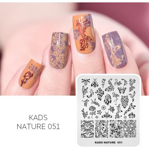 Nail Stamp Plate Nature Pattern Design Flower Animal Image Nail Art Stamping Template Manicure Stencil Tool Nail Printing Plate