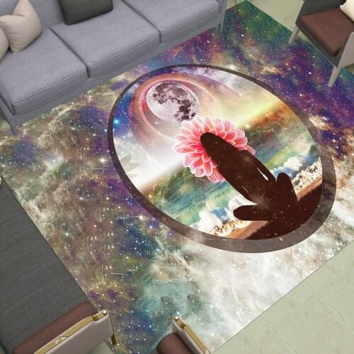 Psychedelic Mandala Area Rugs Large Yoga Floor Mat Home Living Room Bedroom Bathroom Decor Carpet Print Women Datura Stramonium