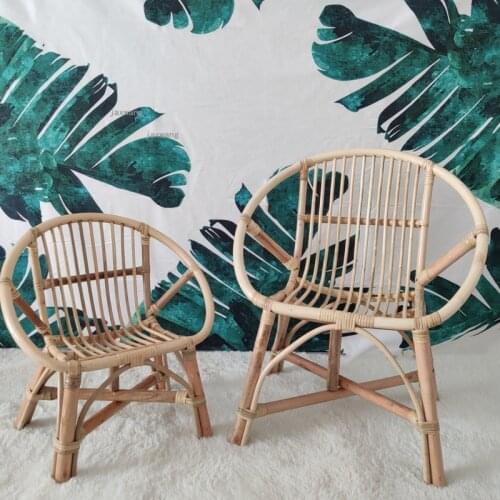 Japanese Style Childrens Bedroom Rattan Back Chairs Kid Balcony Dormitory Leisure Chair Restaurant Living Room Homeschool Chair