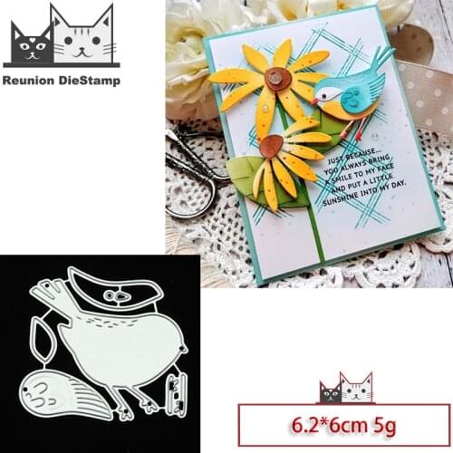 Reunion Little Bird Metal Cutting Dies Embossing Scrapbooking Stencil Craft Cut Die for DIY Card Handmade 2021 New Arrival