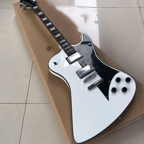 High-grade electric guitar, special-shaped guitar, white paint, rosewood fingerboard, peach blossom core wood, postage instrumen