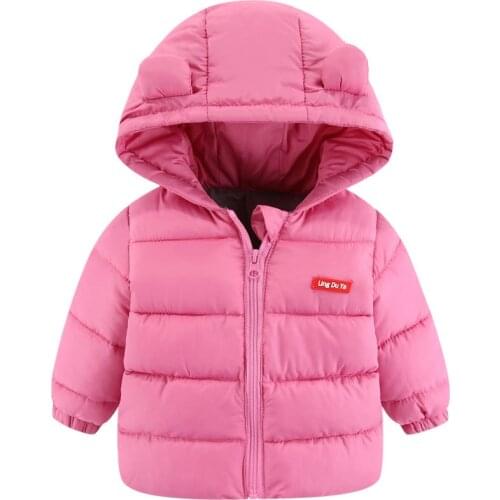 Winter Kids Baby Boys Down Jacket Coats for Girls 2021 Fashion New Solid Hooded Thick Warm Coats Outerwear Children Clothing