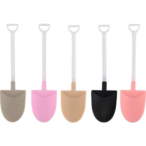 100pcs! Disposable Mini Shovel Spoons Plastic Flatware for Ice Cream Dessert honey Scoop Tea Coffee Stirring Kitchen Tableware