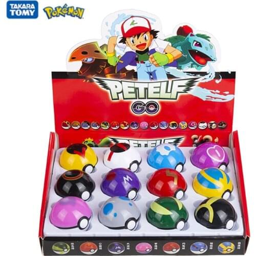 12Pcs /Set Game Poke Ball Pokemon Model Pocket Monster Pikachu Anime Action Figure Pet Dolls Kids Christmas Toy Gift