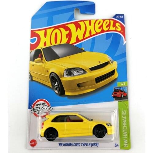 2021-214 Hot Wheels Cars 99 HONDA CIVIC TYPE R EK9 1/64 Metal Diecast Model Collection Toy Vehicles
