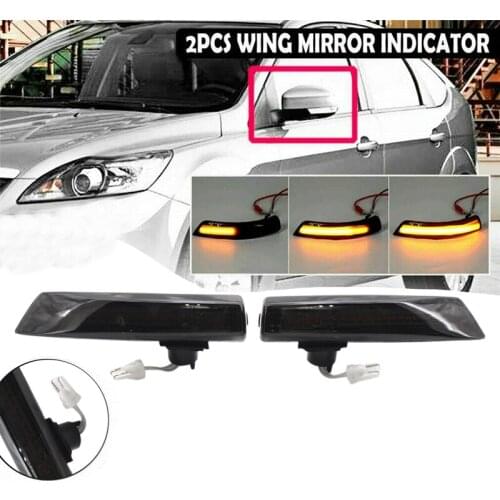 2X for Ford Focus Mk2 Mk3 Mondeo Dynamic LED Mirror Indicators Turn Signal Light