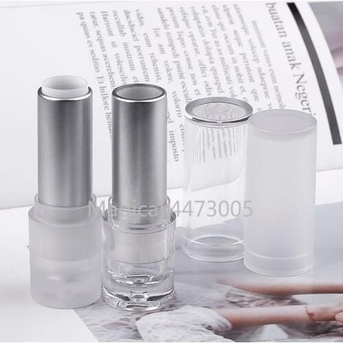 30/50pcs 12.1mm Empty Round Plastic Lipstick Tubes,DIY Matte White Professional Lip Balm Container,Portable Lip Rouge Subpackage