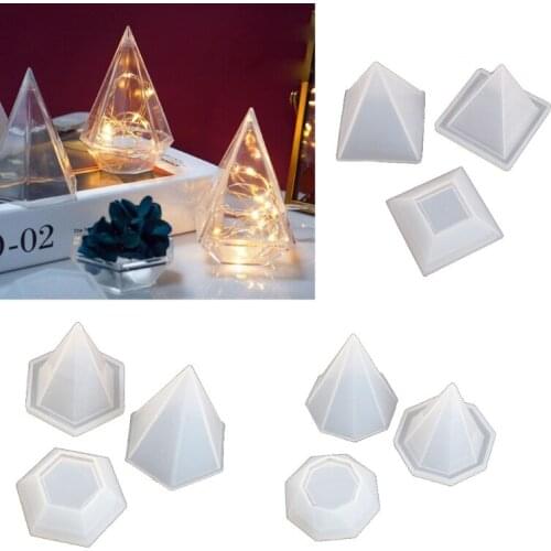 Diamond Box Resin Mold with Lids Storage Silicone Resin Casting Molds Art Crafts