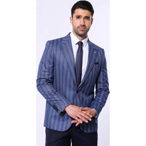 Striped Navy Blue Blazer