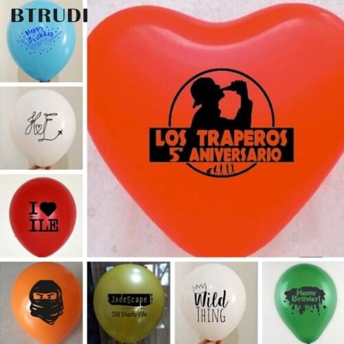BTRUDI 100pcs Custom advertising latex balloons letter or LOGO printed party wedding birthday decoration customizable
