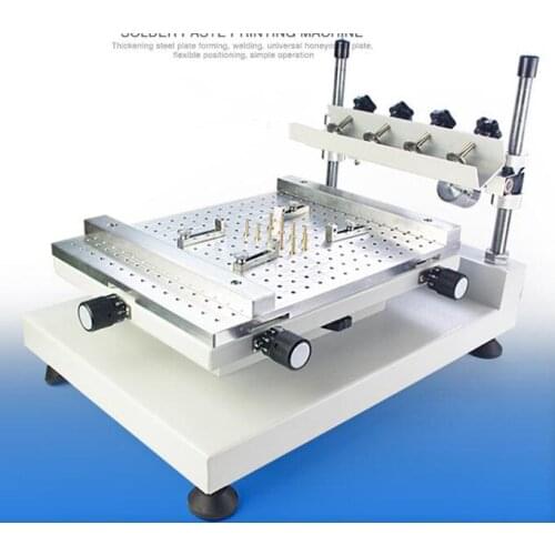 CE High Precision Manual PCB Screen Press Precise Stencil Solder Printing Machine