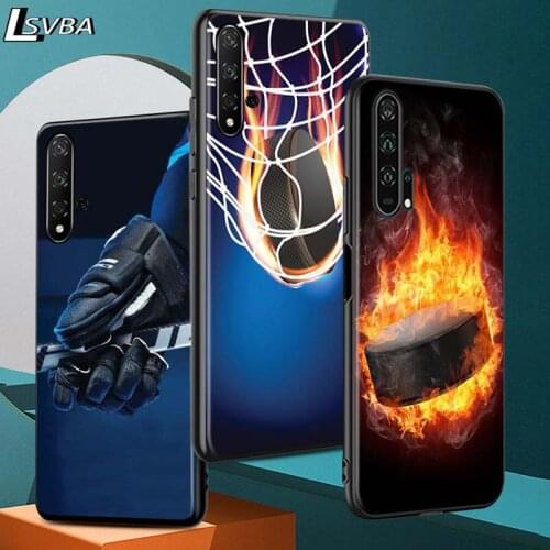 Ice Hockey Rink sport For Huawei Honor 30 20S 20 10i 9S 9A 9C 9X 8X 10 9 Lite 8A 7C 7A Pro Phone Case Black Bright Cover