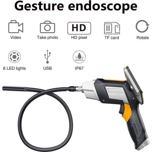 Digital Industrial Endoscope Camera 4.3 Inch LCD Borescope Semi-Rigid Handheld Endoscope for Cars Endoscopio Flexible Camera