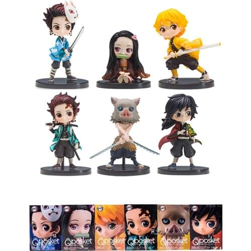 Demon Slayer Figure Anime Toys Kimetsu No Yaiba Kamado Tanjirou Q Posket Action Model Collection Doll Birthday Gift