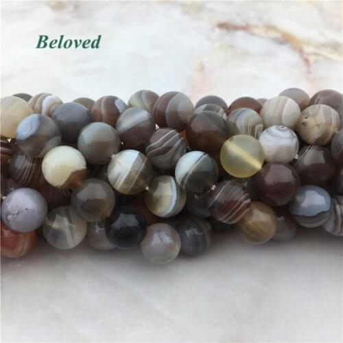 Smooth Round Persian Gulf Agates Loose Beads, Genuine Stripe Agates Beads, Natural Gems Beads For Jewelry Making, BG18121