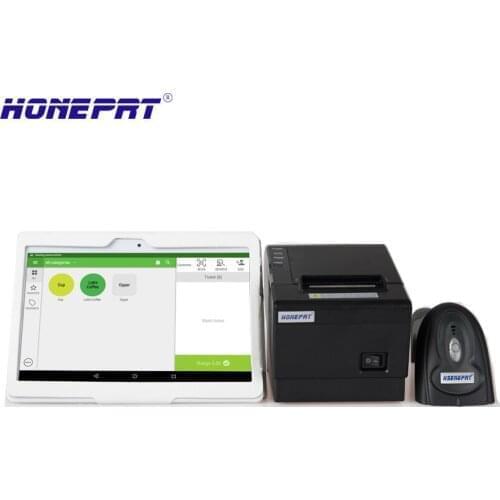 Tablet Pos Cash RegisterWith 58Mm Printer Scanner Package All In One Supoort 45 Languages