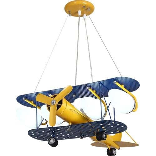 Creative personality aircraft chandelier childrens room ceiling lamp bedroom chandelier kindergarten lights LED E27 110V 220V