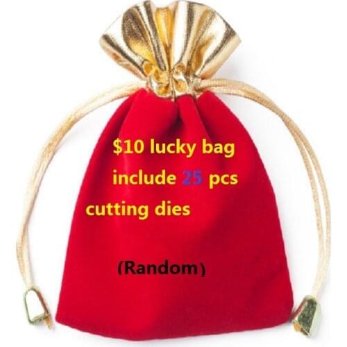 25pcs Metal Cutting Dies $10 Lucky Bag for Craft Scrapbooking High Quality Surprise Gift Card Making Decoration