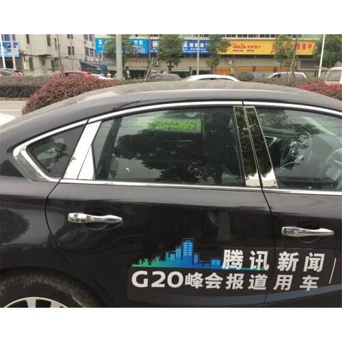 For Nissan Altima Teana 2013 2014 2015 2016 2017 2018 Car Window Pillar B+C Trim Cover Decoration Strip Exterior Car Accessories