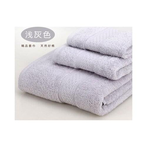 New 3pcs/set cotton bath towel set (bathtowel+face towel+hand towel) serviette de bain super soft bathroom towel set