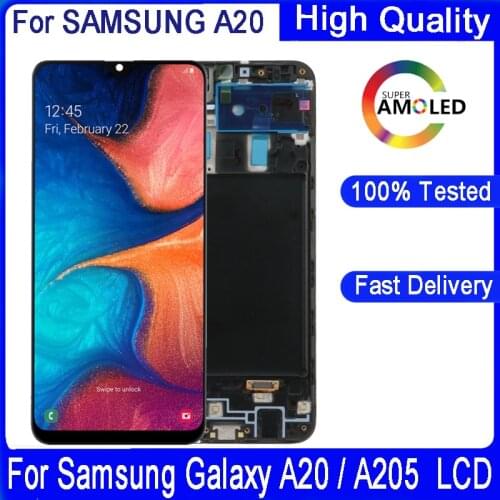 6.4''Original LCD For Samsung Galaxy A20 A205 SM-A205F A205FN A205GN A205S A205YN lcd display Touch screen Digitizer Assembly