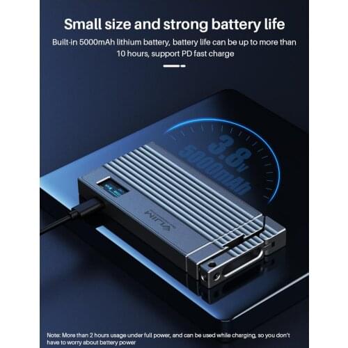 For Vijim R70 Full Color Metal Rgb Led Video Light With Adjustable Bracket Mount Dslr Slr Camera Light Pd Fast Charge