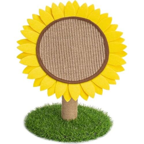 Pet Supplies Round Cat Scratch Board Sisal Sunflower Cat Scratch Table Cat Climbing Frame