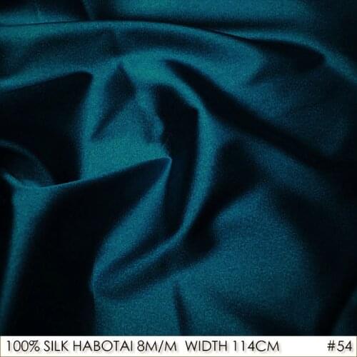 SILK HABOTAI 114cm width 8momme/100%Natural Silk Tissue to DIY Clothing Organizer Factory Direct NO.54 Deep Occean Blue