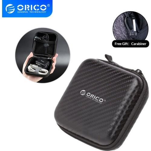 ORICO Earphone Storage Bag Portable Hard Bag Box for Earphone Headphone Accessories Earbuds TF Card USB Cable Storage Bag