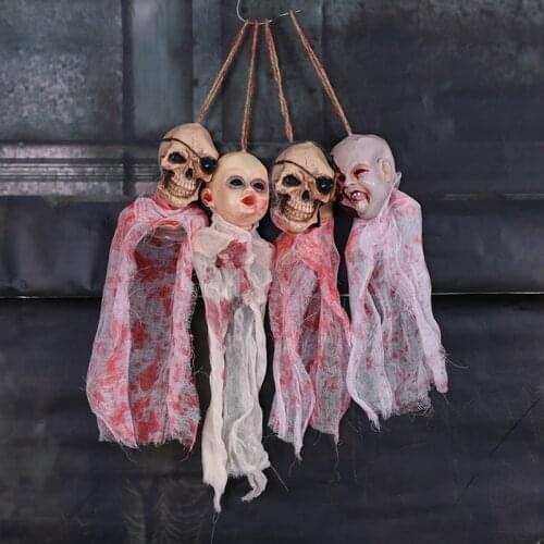 Halloween Decorations for Home Horror Ghost Zombie Haunted House Creepy Hanging Ornaments Escape Room Party Decoracion Props