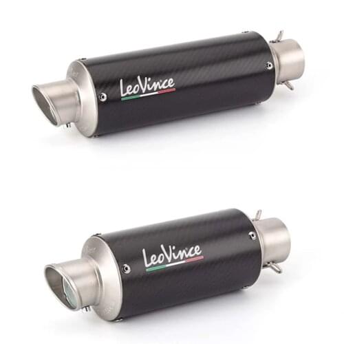 51mm Universal Motorcycle Exhaust Modified Scooter Leovince Exhaust Muffle Fit For Most Motorcycle ATV With Sticker