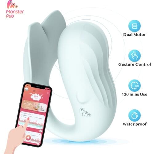 Monster Pub 2 Excited G-Spot Vibrator for Women, Dual Motor Rechargeable Clitoral & Bluetooth Vibrators, Sex Toy(blue)