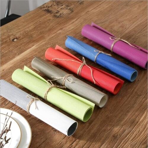 Western placemat Simple creative pvc woven hotel restaurant cross-border insulation pad napkin