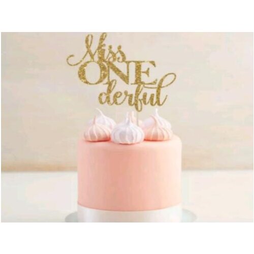 Mirror Gold/Silver Miss Onederful Acrylic Cake Topper Happy Birthday Party Cake Decoration Cake Topper
