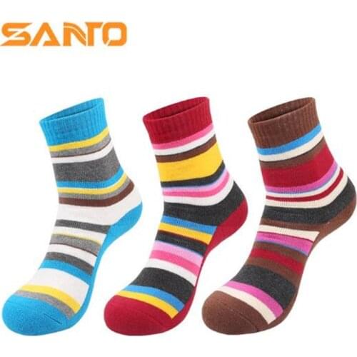 Women Sports Socks (2 Pairs/lot) SANTO/S022 Cotton Quick Dry Warm Outdoor Climbing Hiking Socks
