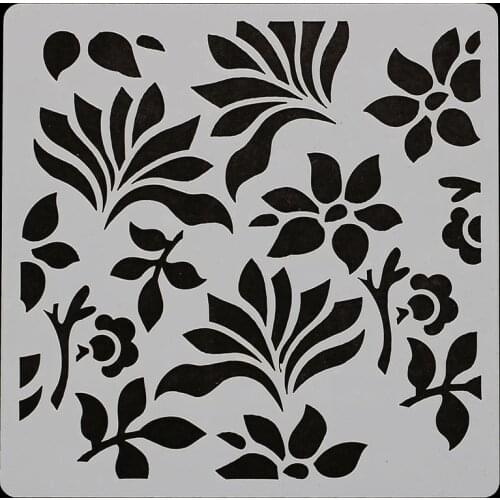 13*13 flower pvc Layering Stencils for DIY Scrapbooking/photo album Decorative Embossing DIY Paper Cards Crafts